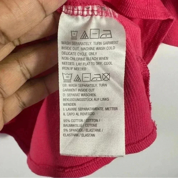 Quacker Factory Pink Ribbed Sequin 3/4 Sleeve Sweater Top Women Size 1X - Picture 7 of 12